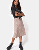 Image of Tauri Midi Skirt in Safari Taupe