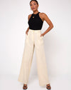 Image of Yeva Flare Trousers in Ecru