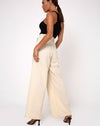 Image of Yeva Flare Trousers in Ecru