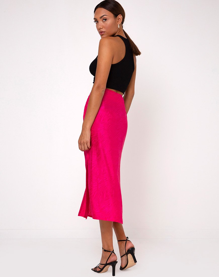 スカート Federica Tosi Pink viscose midi skirt with knot Federica Tosi Pink Viscose Midi Skirt With Knot | ModeSens