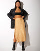 Image of Tindra Midi Skirt in Satin Zebra Caramel