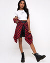 Image of Tindy Crop Top in White Cherub Embro Black