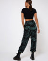 Image of Tindy Top Dragon Flower Black and Mint Placement
