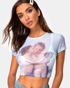 Image of Tiney Crop Top Tee in Cherub Kiss Blue