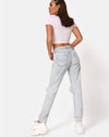 Image of Tiney Tee in Pale Pink with Angel Diamante
