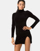 Image of Tor Dress in Velvet Rib Black
