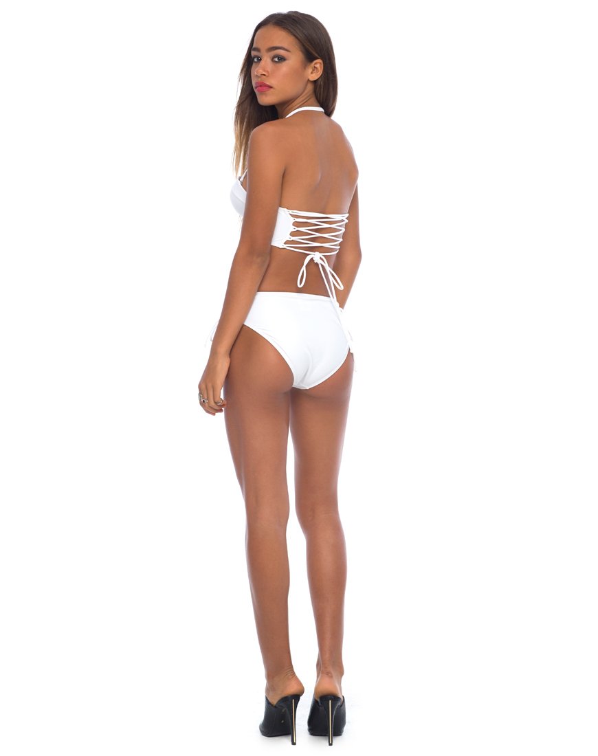 Image of Torte Lace Up Bikini Bottoms in White
