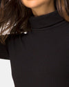 Image of Valda Dress in Rib Black