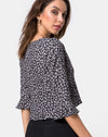 Image of Vinequa Blouse in Ditsy Rose Black
