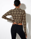 Image of Ryals Crop Top in Patchwork Daisy Brown