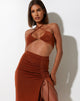 image of Yessa Crop Top in Crepe Brown