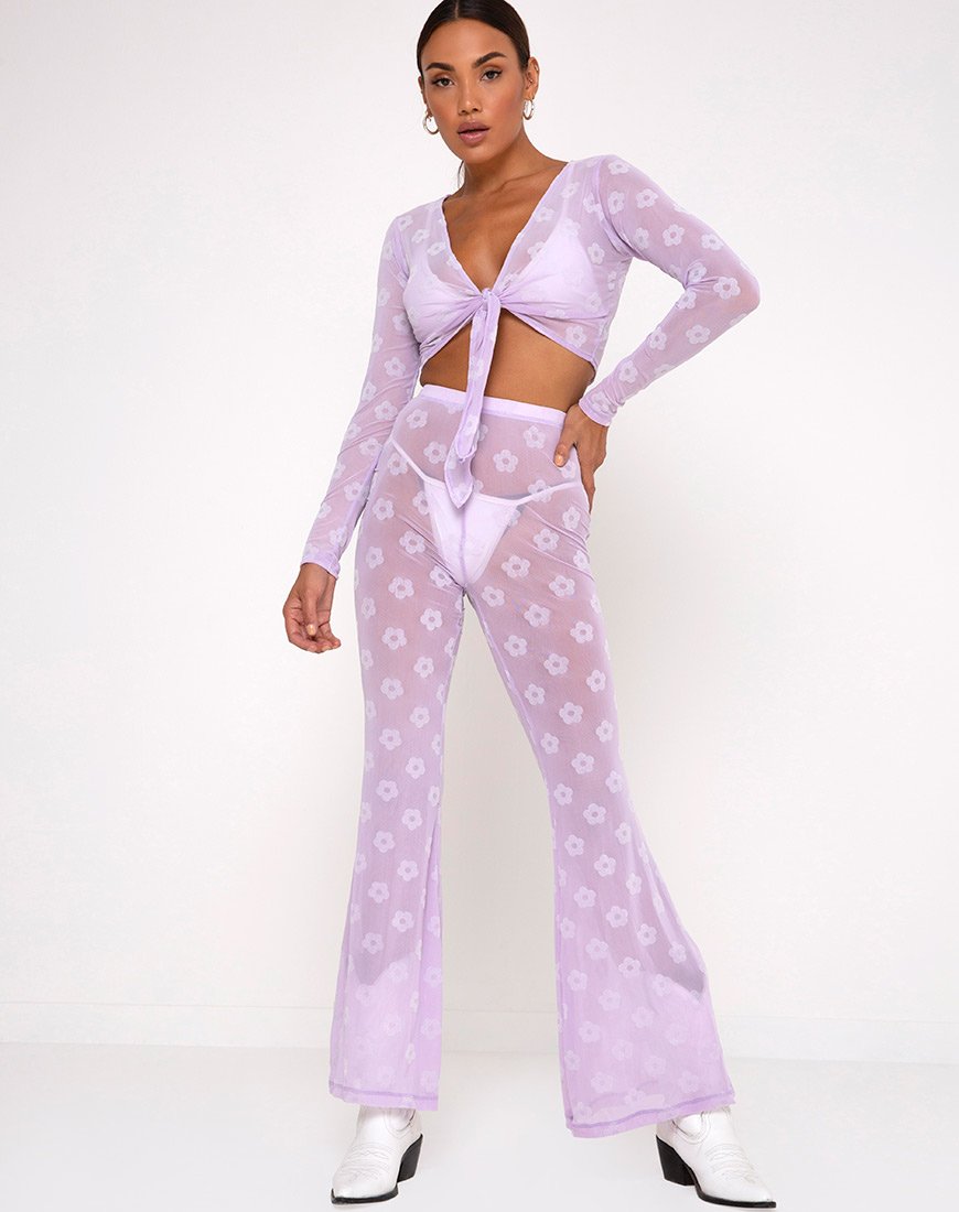 Purple sales mesh pants