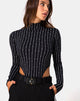 Image of Zepani Bodice in Barbed Wire Black