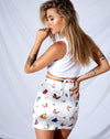 Image of Zida Mini Skirt in Cream Butterfly
