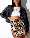 Image of Zigi Mini Skirt in Tiger Gold