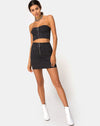 Image of Zipshi Top in Pinstripe Black