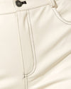PU Coconut Milk with Black Stitching