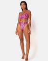 Image of Ledra Bikini Top in Snake Pink