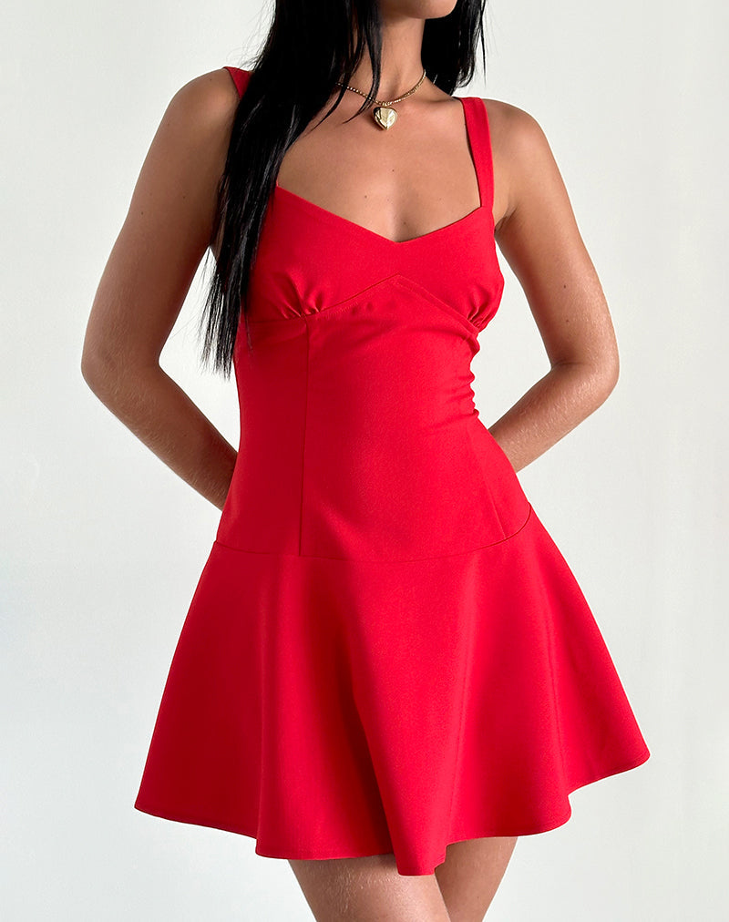 Image of Audra Mini Dress in Red