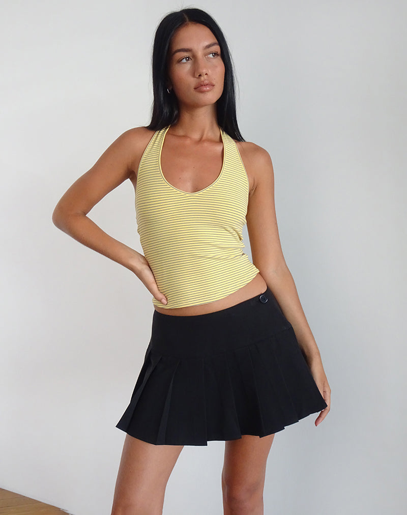 image of Casini Mini Skirt in Soft Tailoring Black