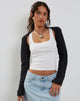 Bild von Dalika Knitted Shrug Top in Schwarz