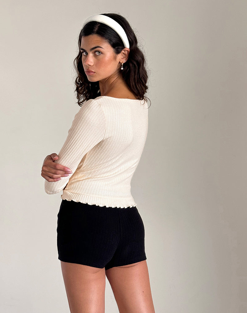 Image of Harpan Rosette Top in Ivory