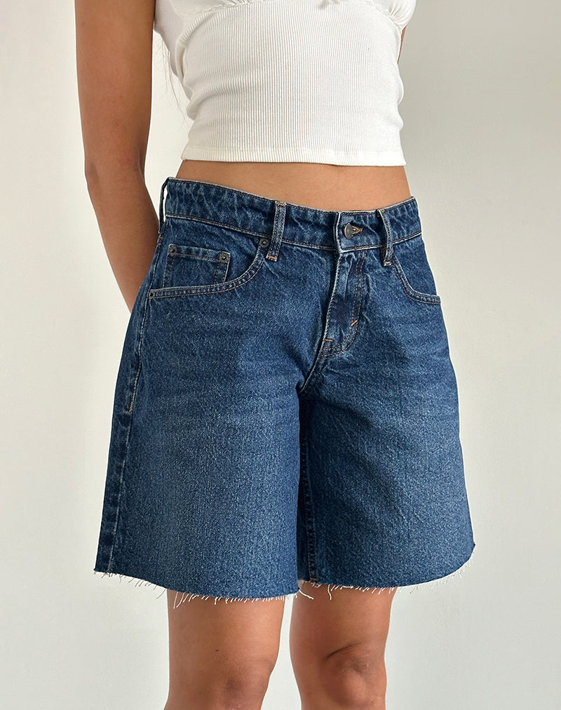 Roomy Low Rise Jorts in Mid Blue Used