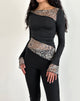 Image of Lucca Top In Printed Lace Leopard