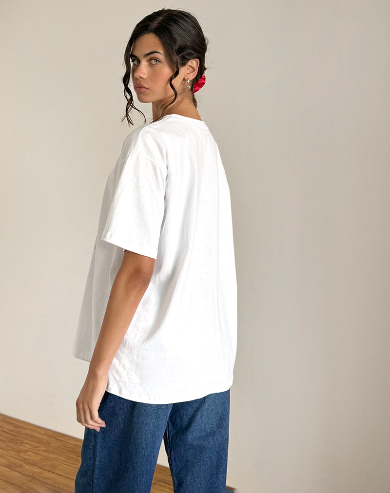 image of Oversized Basic Tee in Riomaggiore Italy White