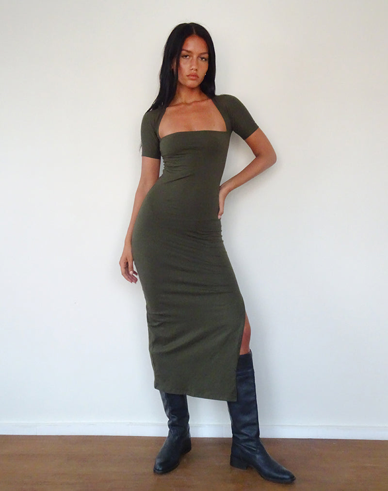 Quala Midikleid in Olive