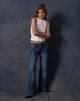 Image of Rigid Low Rise Flare Jeans In Mid Blue Used