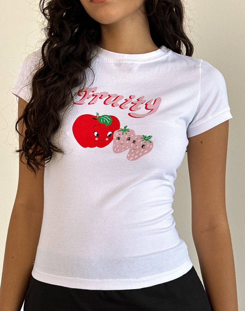 Sutin Tee in White Fruity