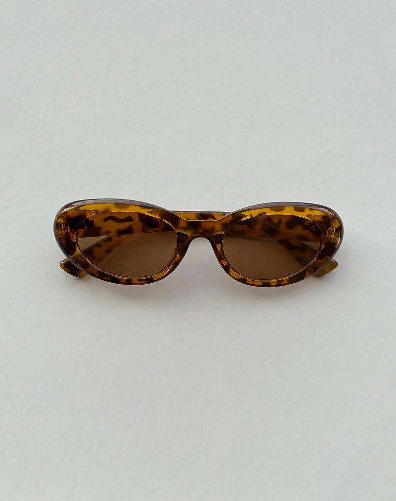 Image of Aldabra Oval Sunglasses in Tortoise Shell