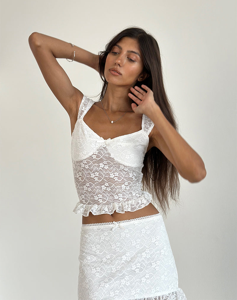 Image of Brietta Cami Top in Lace Ivory