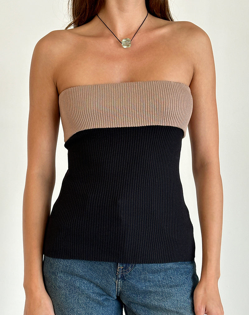 Image of Brylee Tube Top in Knit Black