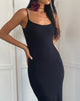Imagen del vestido Cantha Strappy Maxi Dress in Black Rib
