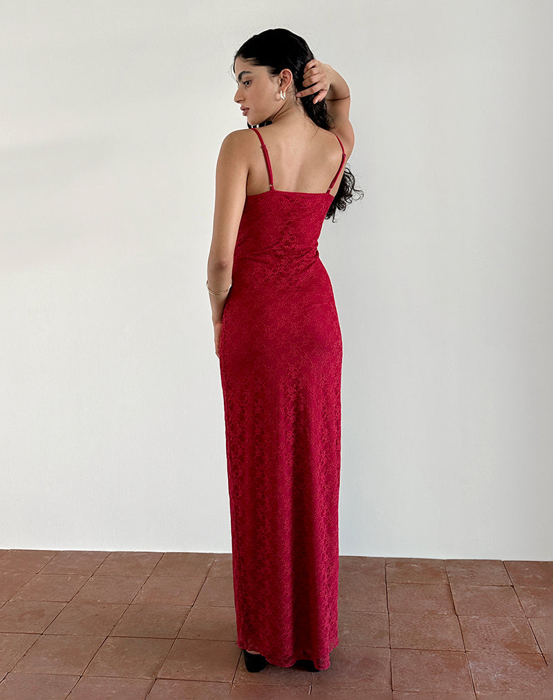 image of Cantha Maxi Dress in Mari Lace Red