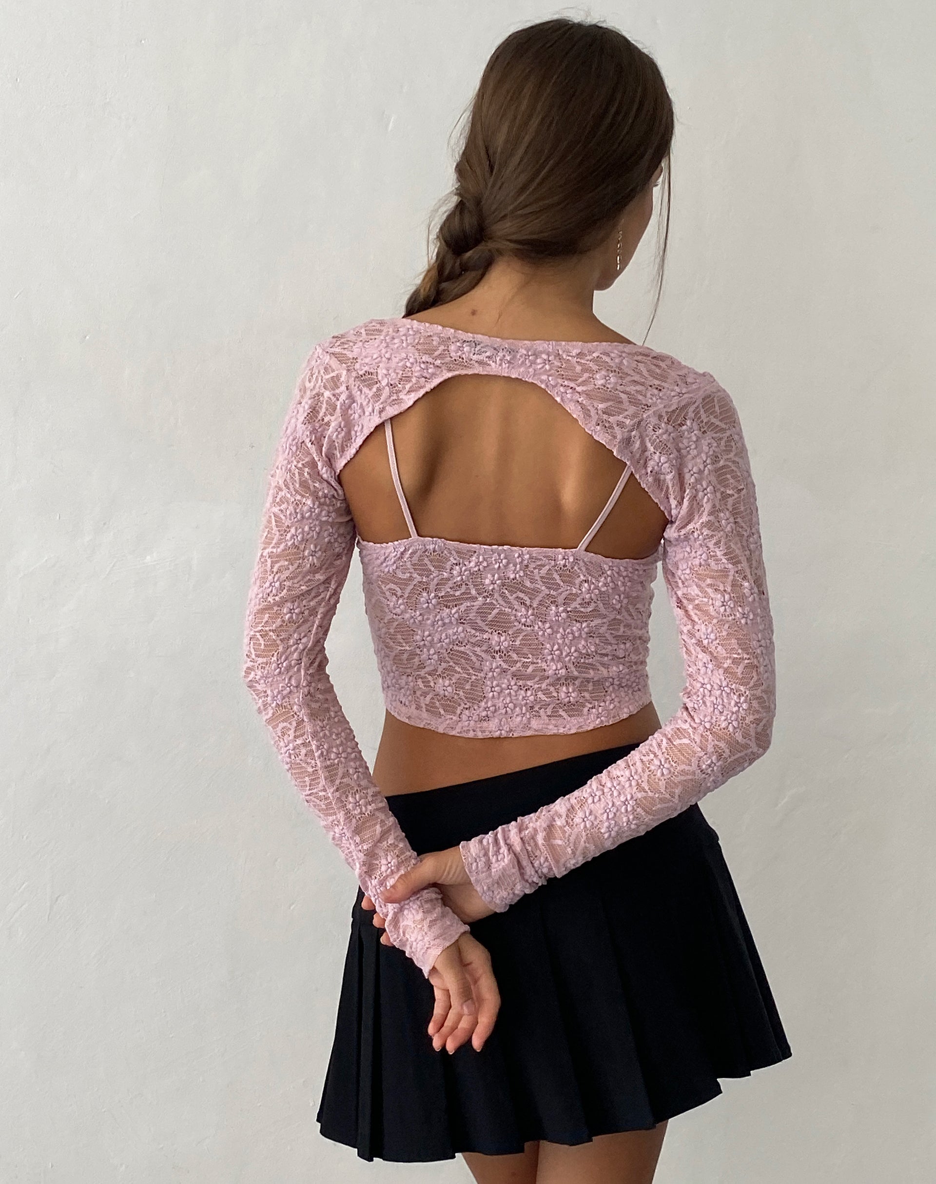 Imagen de Carlina Cami and Shrug Set in Lace Pink