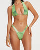 imagen de la braga de bikini Farida en color verde acuarela