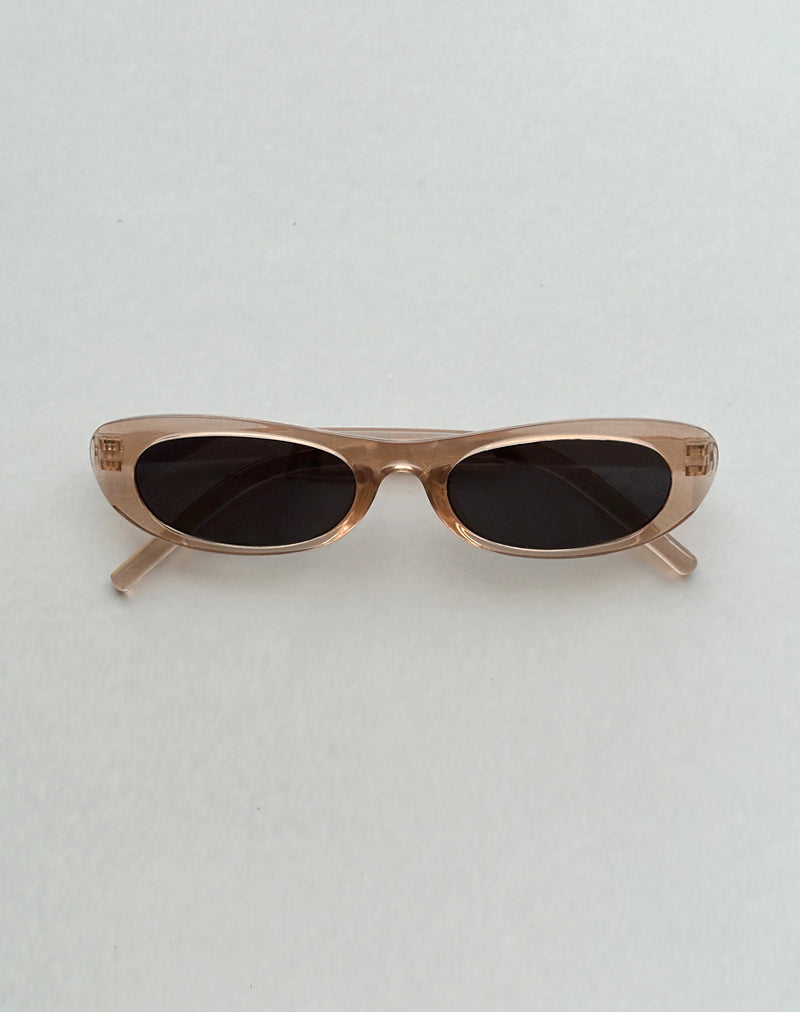 Image of Cinida Rectangle Sunglasses in Opaque Rose