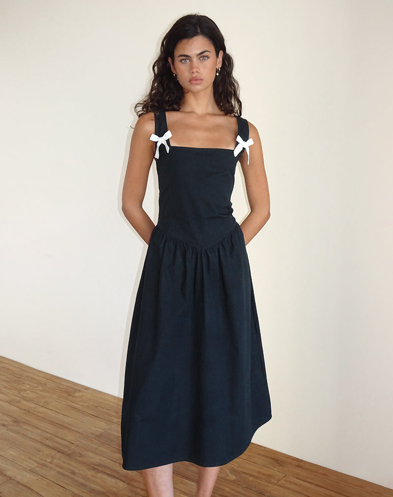 Image of Clesiel Midi Dress in Tap Shoe with Off White Bows