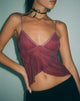 Imagen de Cojira Mesh Butterfly Top in Tonal Burgundy Paisley