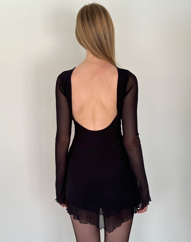Imagen de Dazn Mini Vestido sin Espalda en Negro