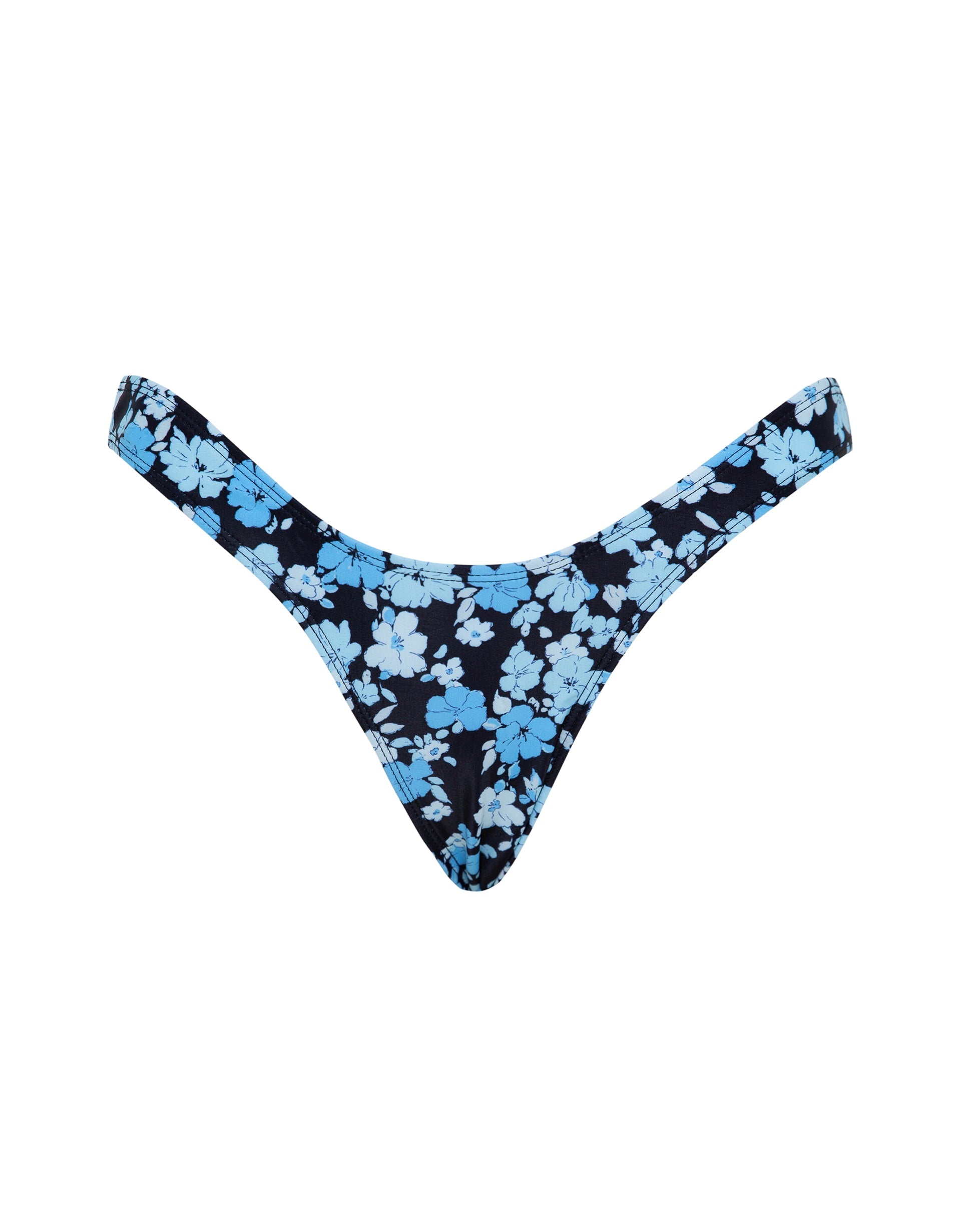 Imagen de la braguita de bikini Farida en azul pastel floral