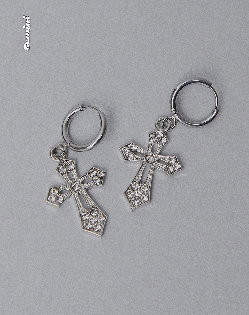 Imagen de los pendientes Gaia Cross de Gemini Jewels