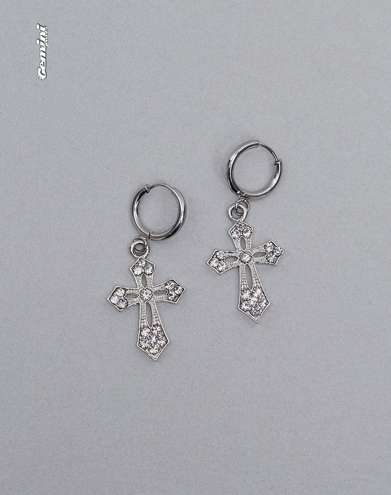 Imagen de los pendientes Gaia Cross de Gemini Jewels