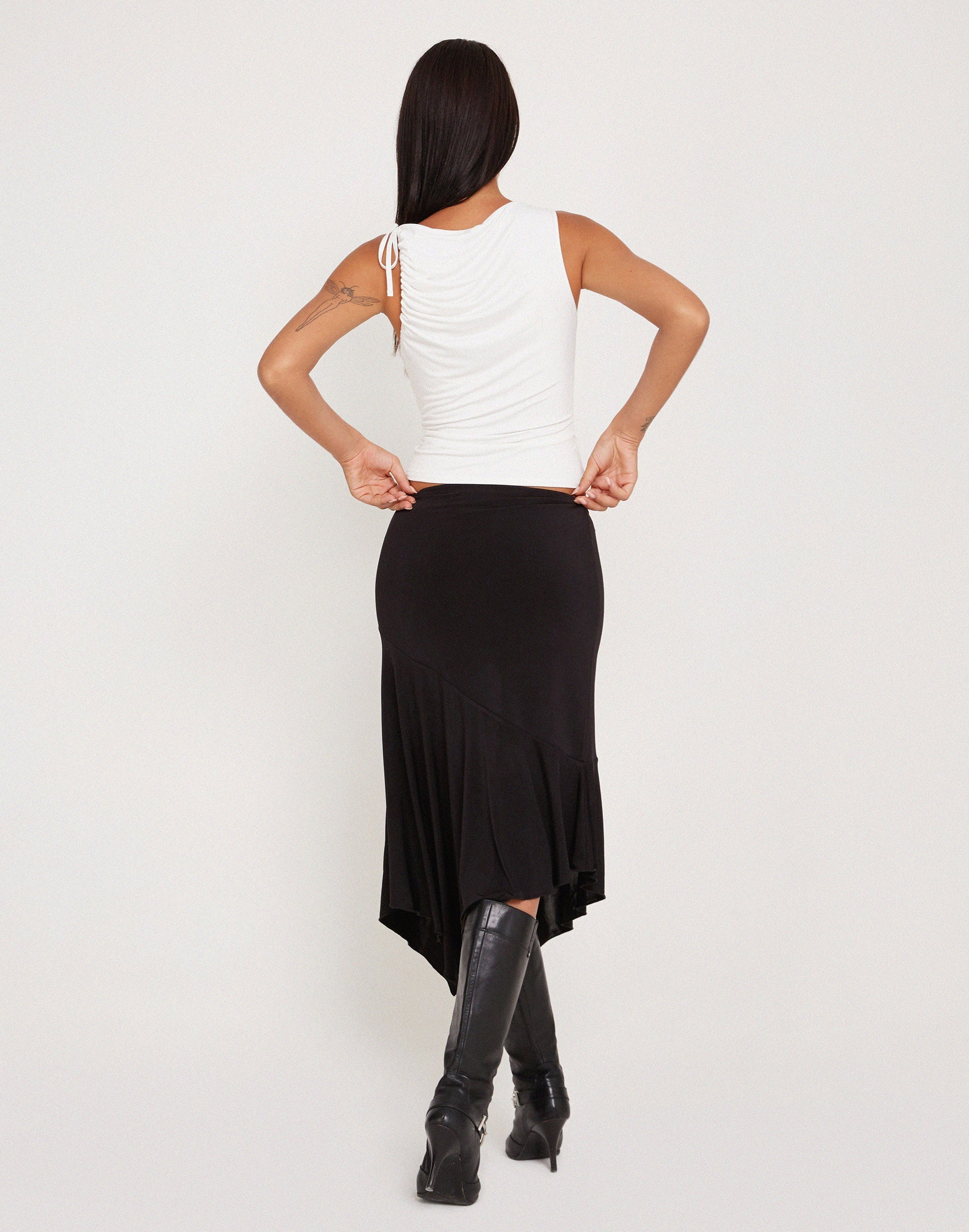 Imagen de Cinta Low Rise Midi Skirt in Black