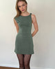 Imagen de Hape Twist Shoulder Mini Dress in Smooth Slinky Khaki