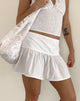 Image of Raffita Mini Skirt in Poplin White