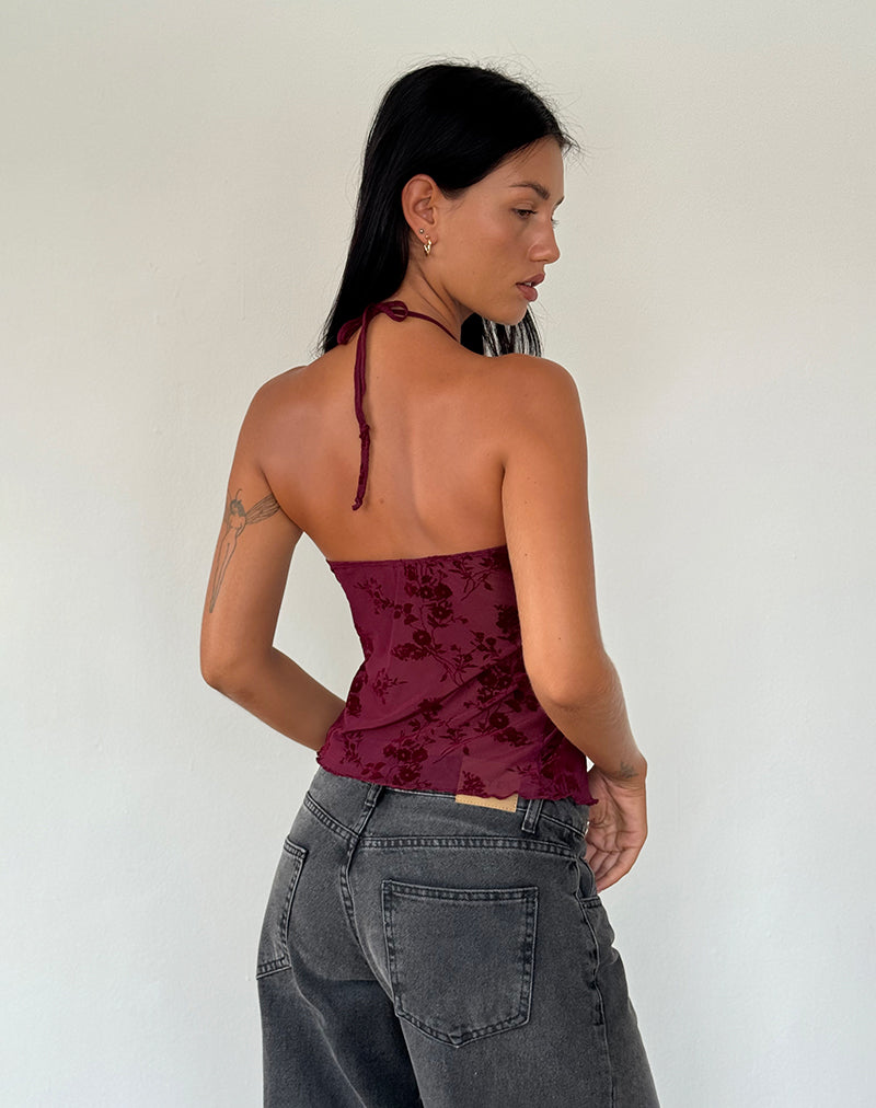 Imagen de Janar Top en Botanical Flower Maroon